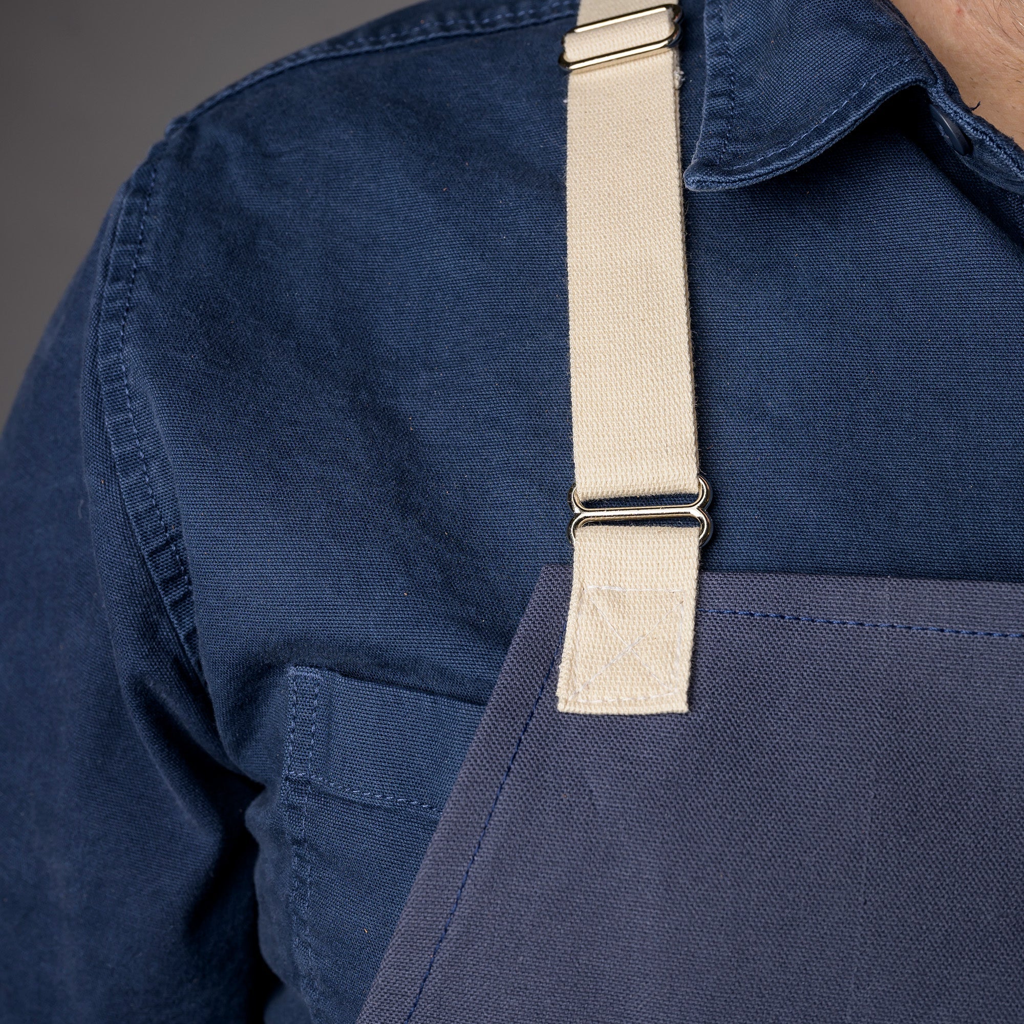 Canvas Bib Apron Cross - Back Union Stitch and Design - Element Knife Company