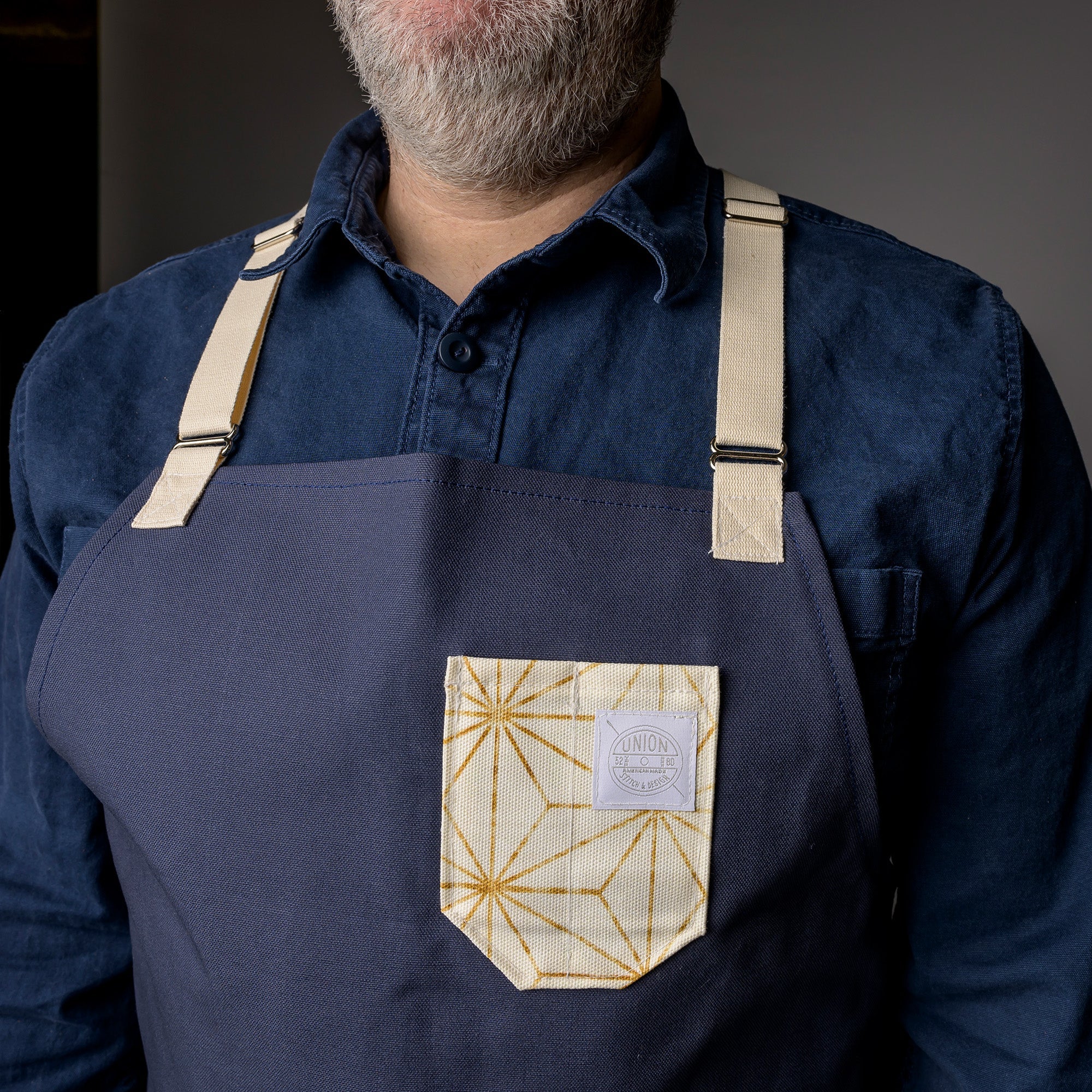 Canvas Bib Apron Cross - Back Union Stitch and Design - Element Knife Company