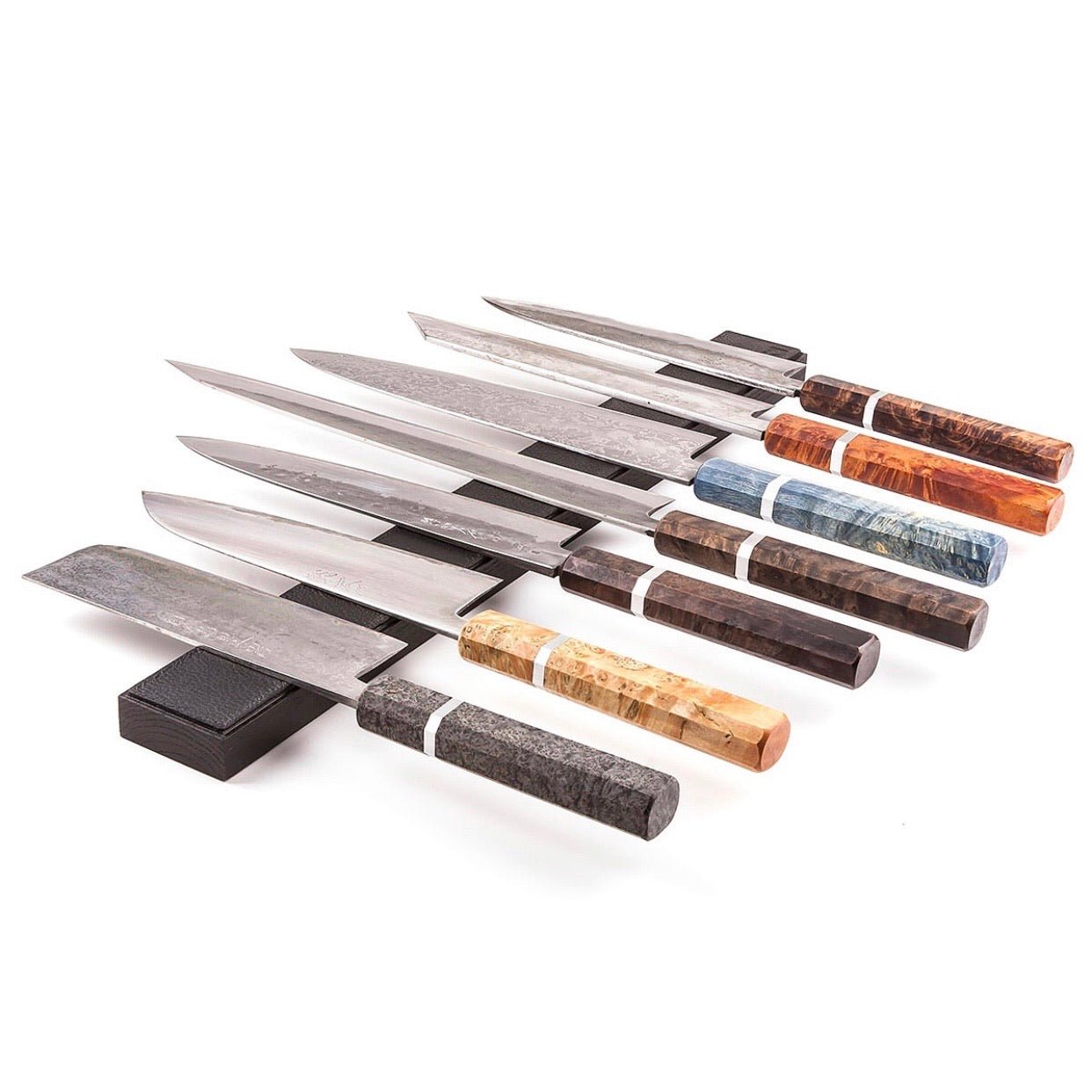 Oak & Leather Magnetic Knife Strip Piotr The Bear - Element Knife Company