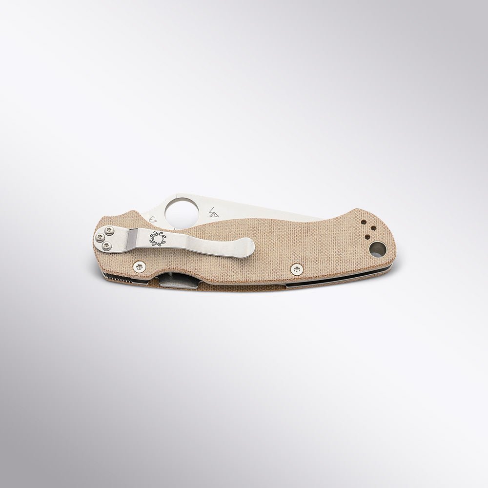 Paramilitary 2 Micarta CruWear Spyderco - Element Knife Company