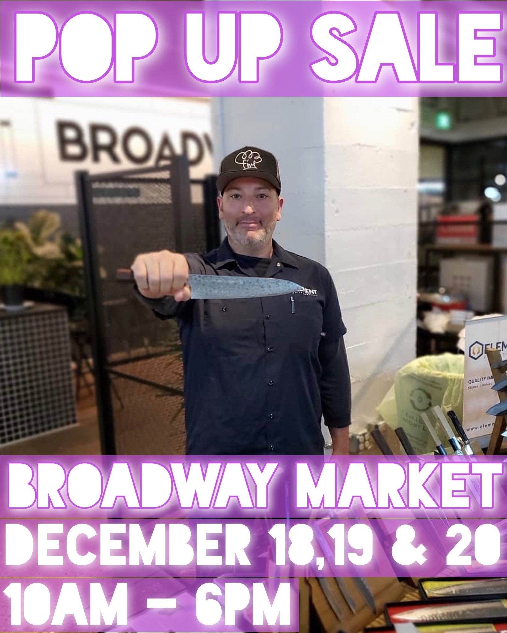 Pop up sale - The Broadway Market Denver - Element Knife Company