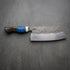 Metalwork by Meola 190 mm (7.5”) Tall Bunka handcrafted from 1084 carbon steel with a hammered forged finish, and sculpted blue flame burnished stabilized maple handle. 