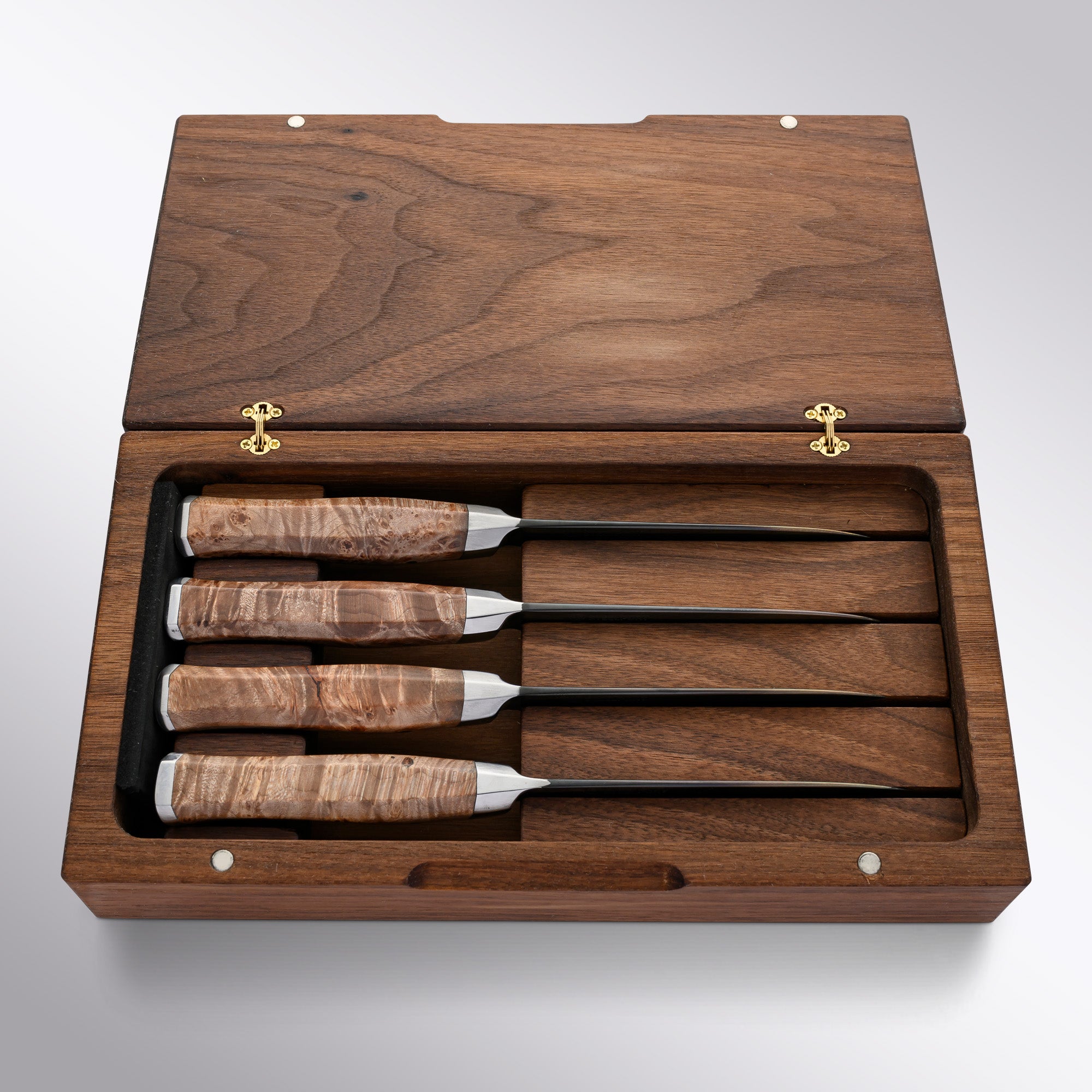 Steelport 4pc Steak Knife Set In Box open