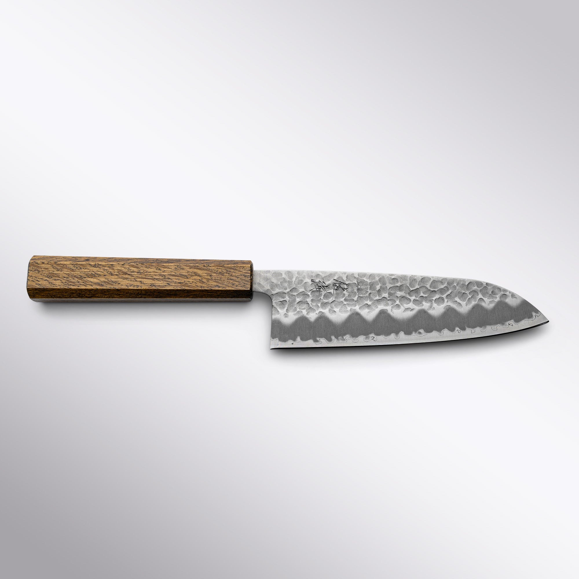 Touroku Sakai Blue Super Stainless clad hammered santoku