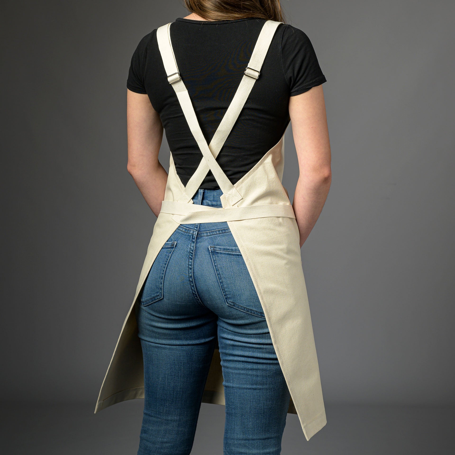 Canvas Bib Apron Cross - Back Union Stitch and Design - Element Knife Company