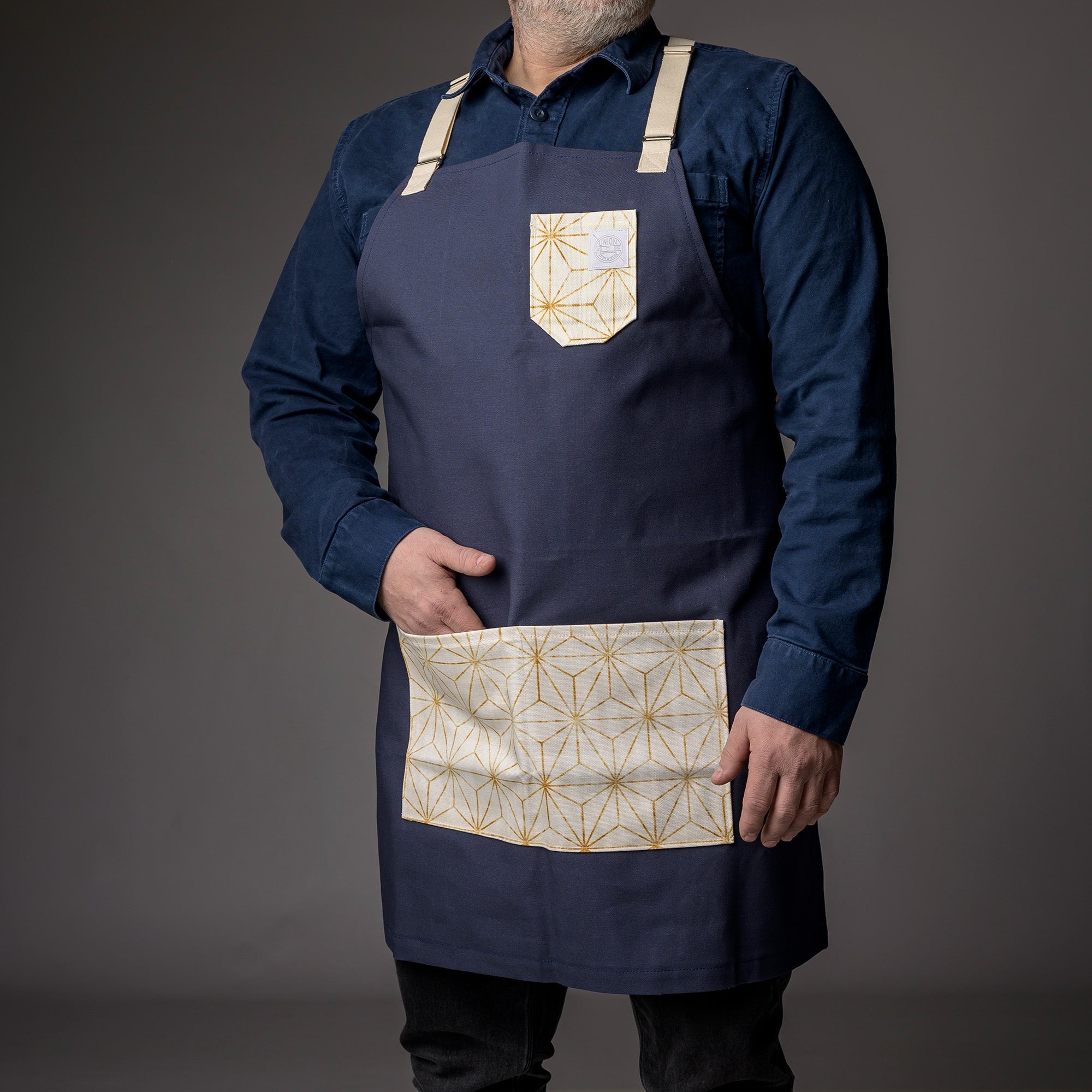 Canvas Bib Apron Cross - Back Union Stitch and Design - Element Knife Company