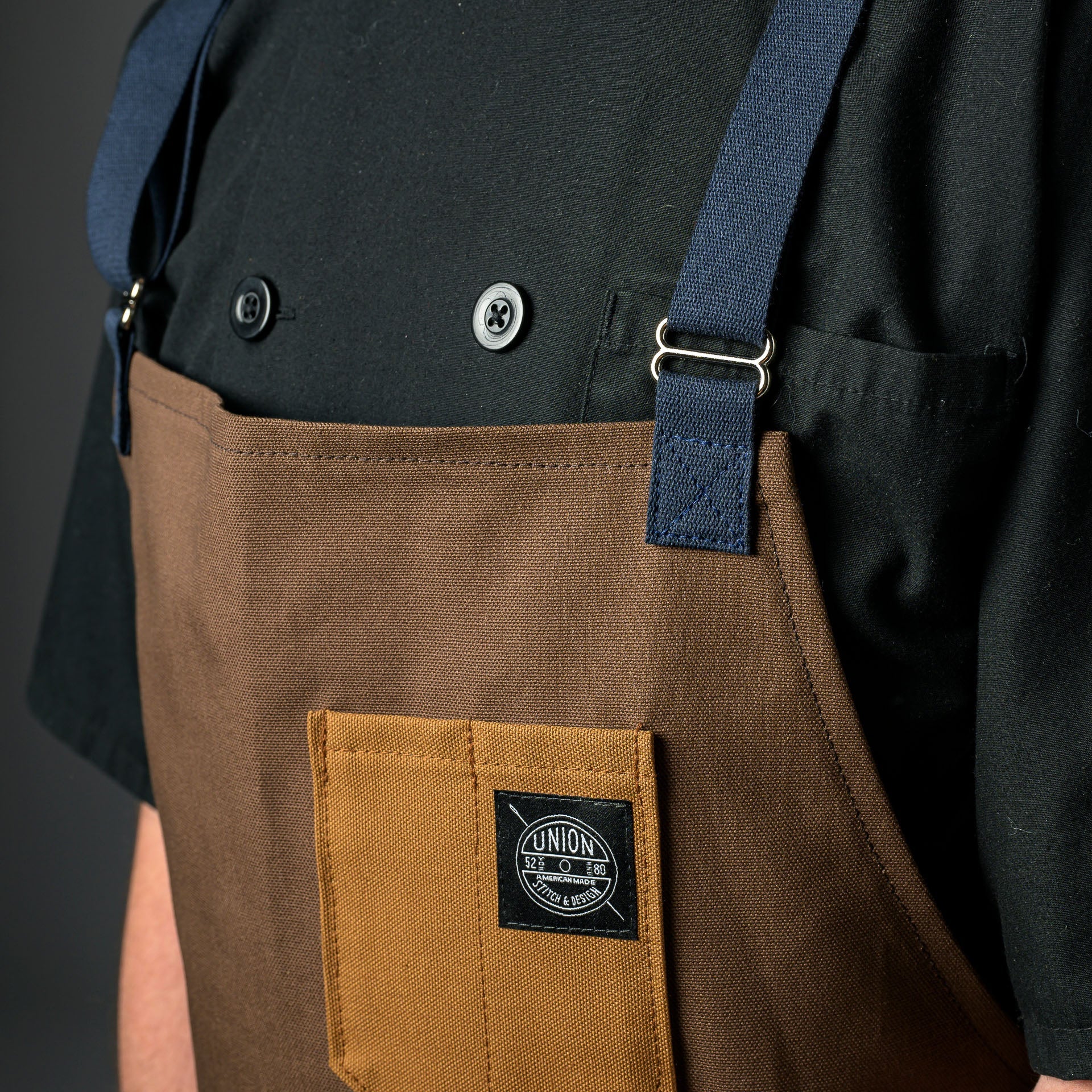 Canvas Bib Apron Cross - Back Union Stitch and Design - Element Knife Company