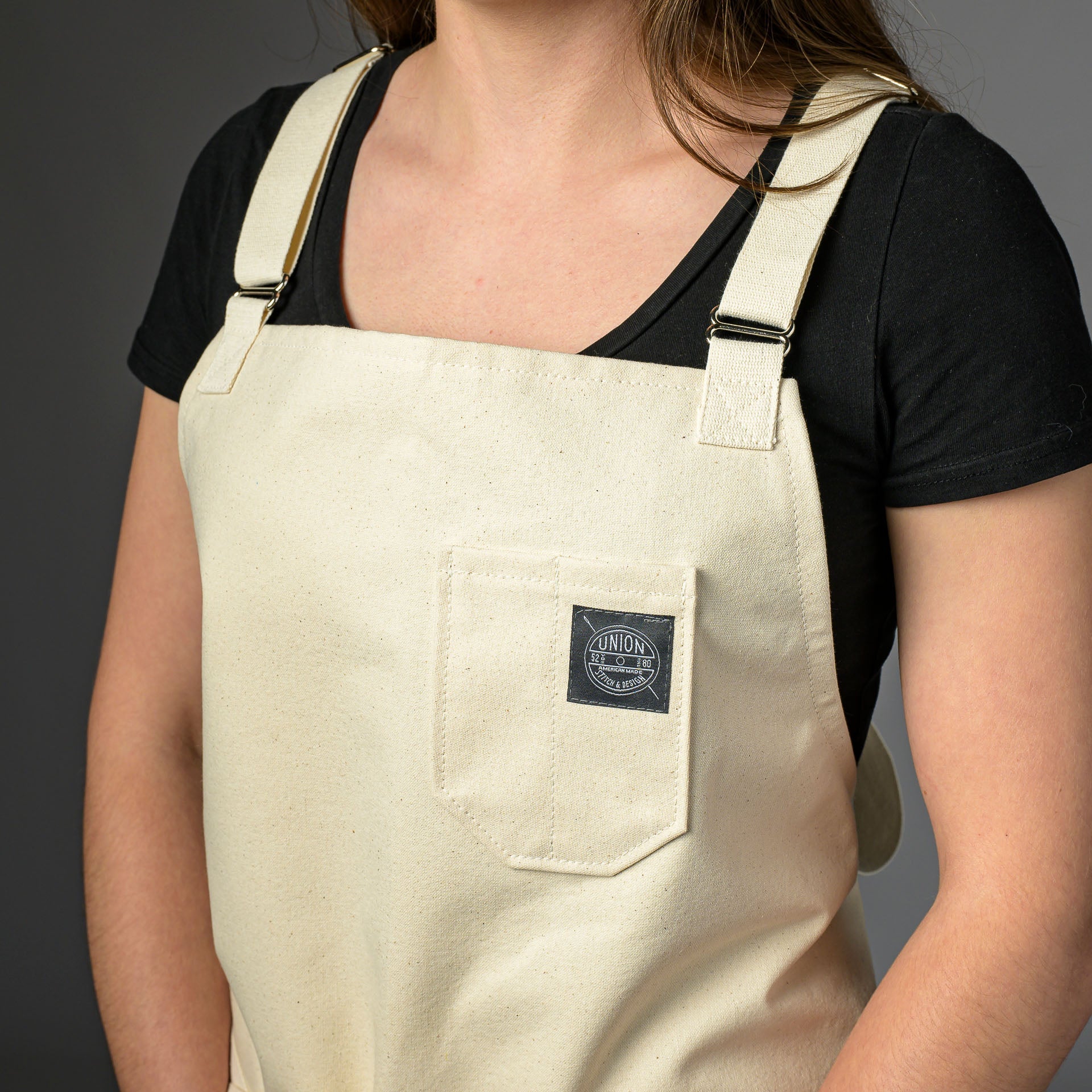 Canvas Bib Apron Cross - Back Union Stitch and Design - Element Knife Company