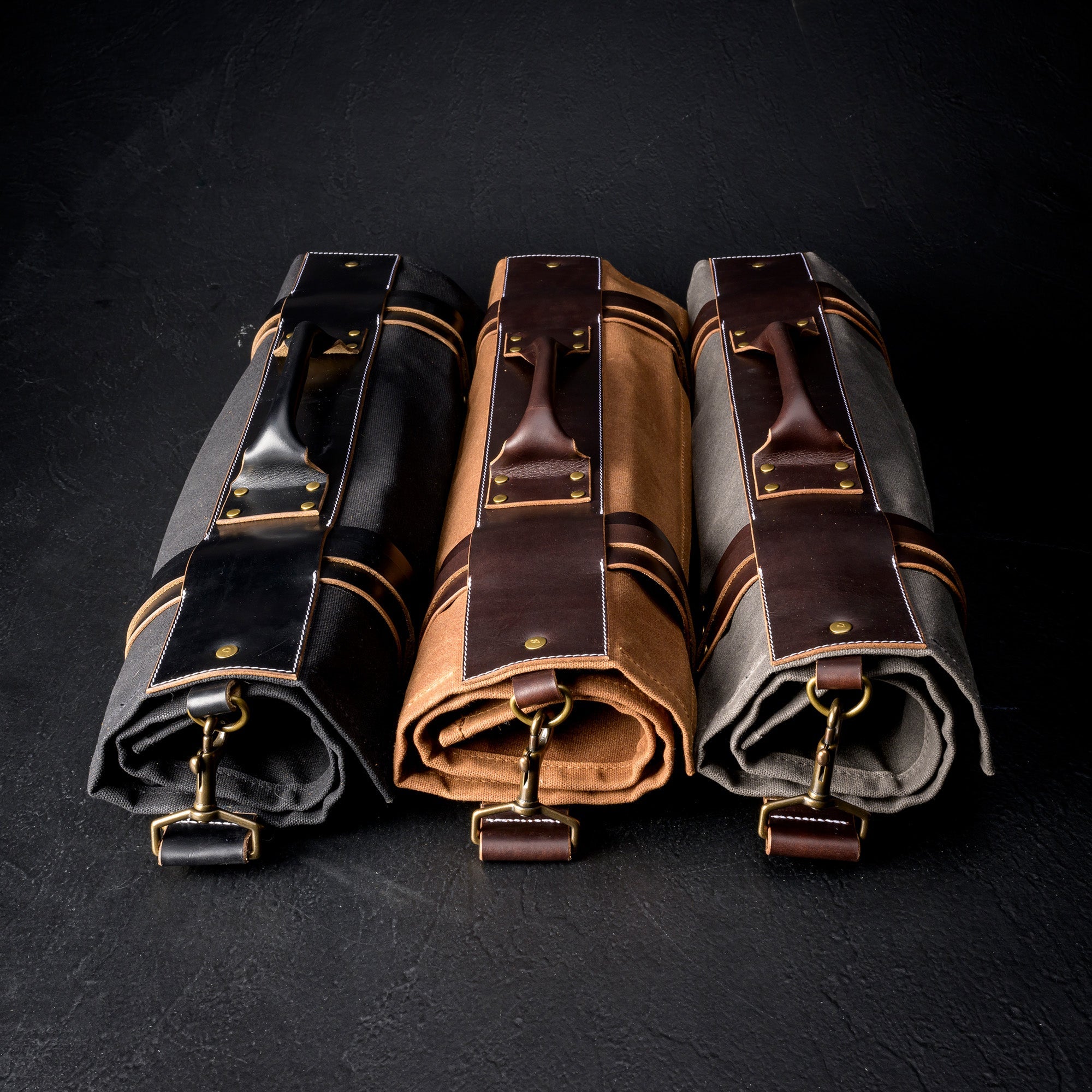 Canvas & Leather Knife Roll Proper Apron Company - Element Knife Company