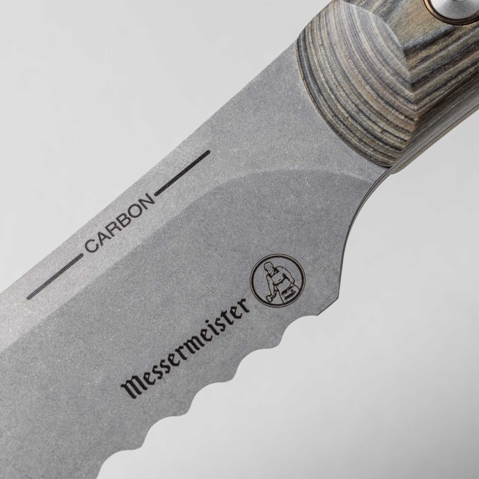 Carbon 9 Inch Serrated Bread Knife Messermeister - Element Knife Company