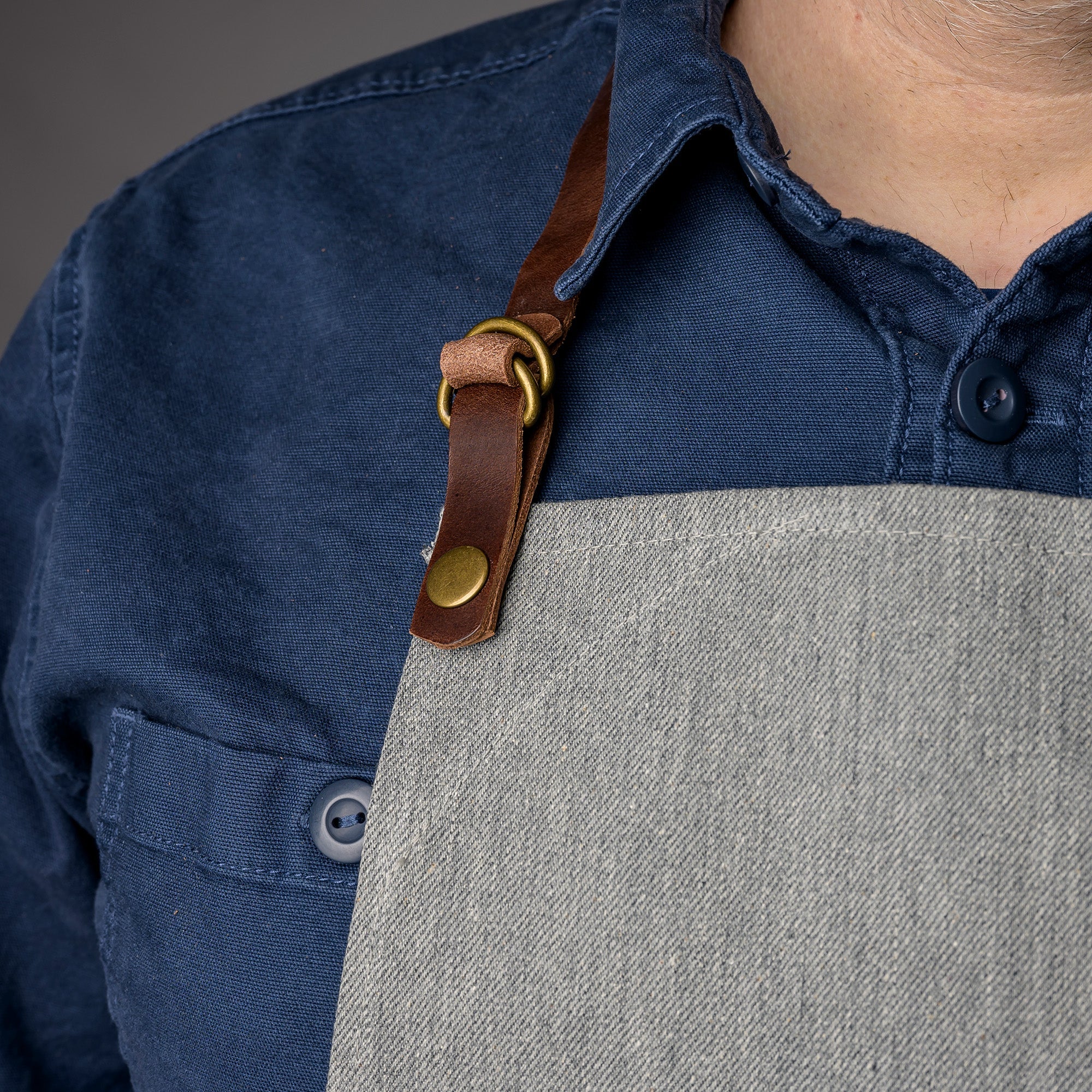 Denim Bib Apron • Classic - Strap Proper Apron Company - Element Knife Company