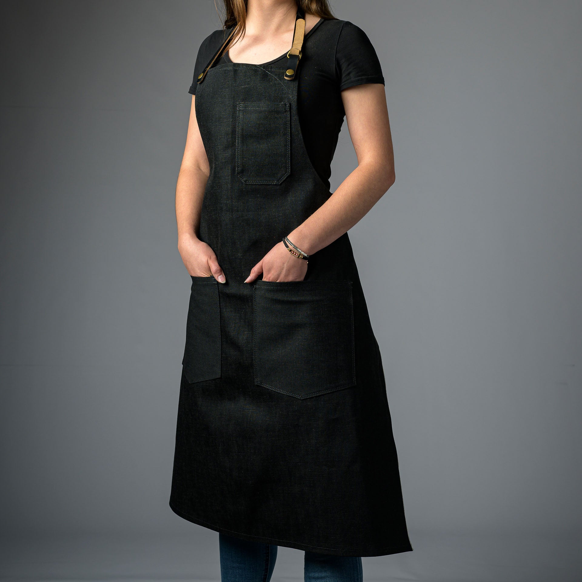 Denim Bib Apron • Classic - Strap Proper Apron Company - Element Knife Company