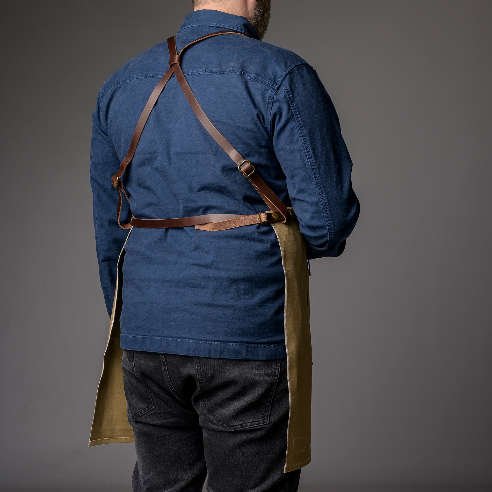 Denim Bib Apron • Classic - Strap Proper Apron Company - Element Knife Company