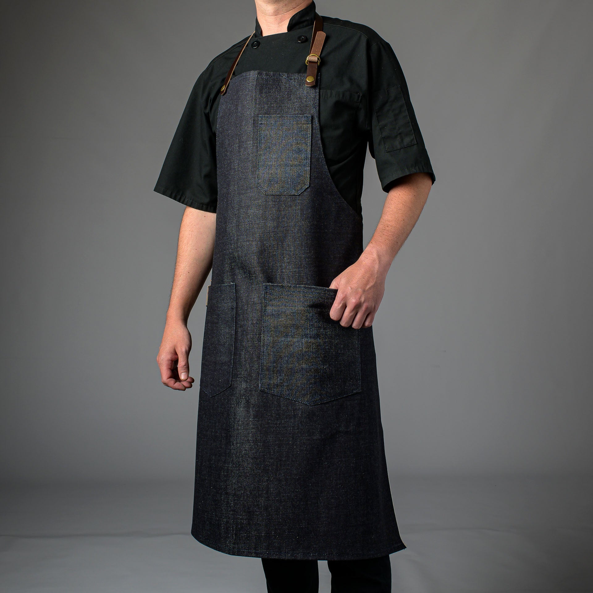 Denim Bib Apron • Classic - Strap Proper Apron Company - Element Knife Company