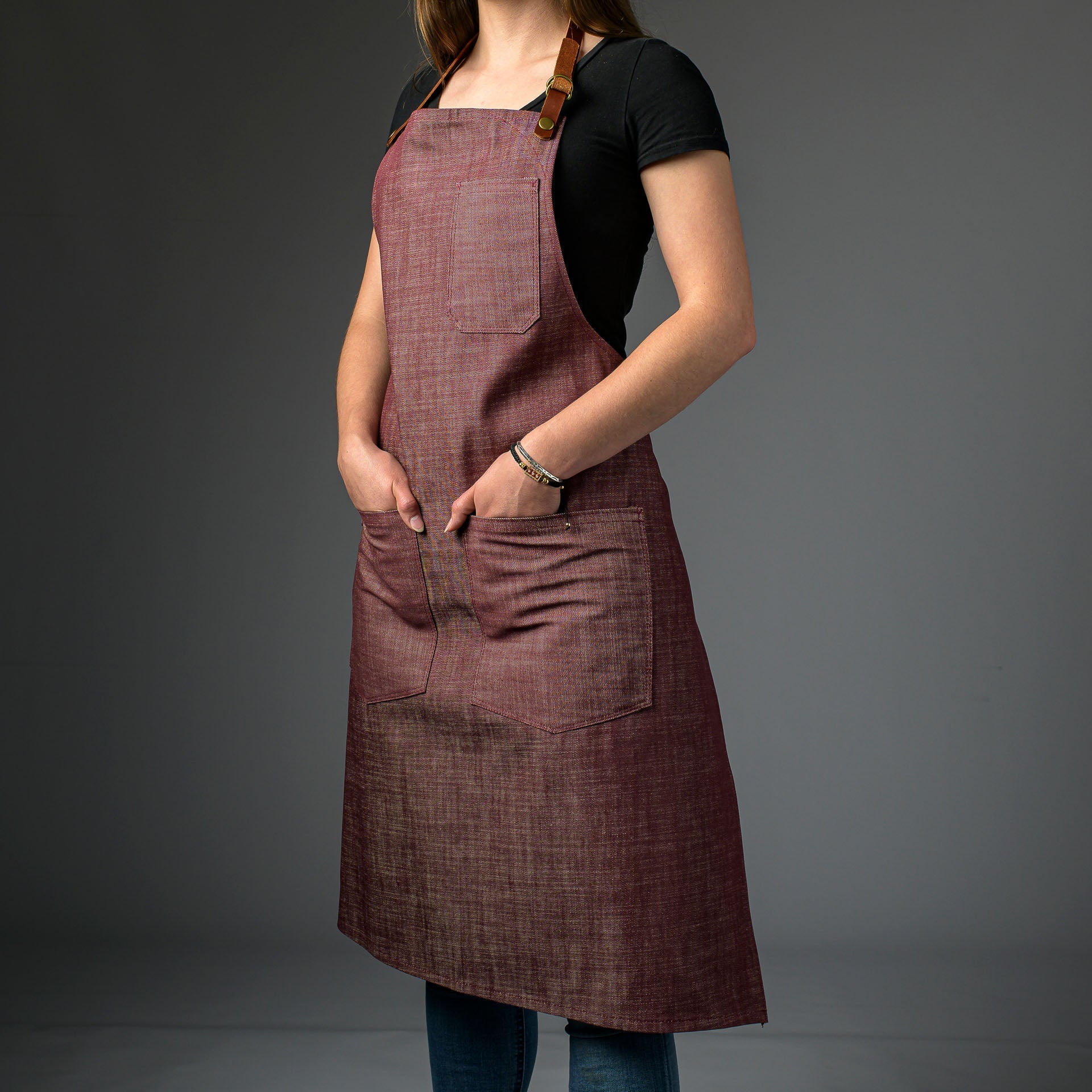 Denim Bib Apron • Classic - Strap Proper Apron Company - Element Knife Company