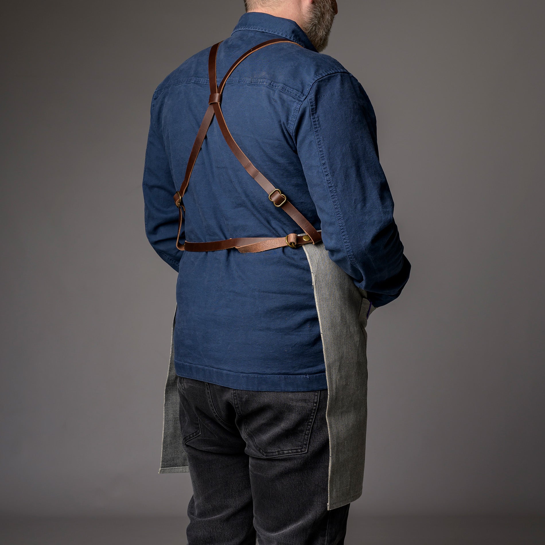 Denim Bib Apron • Classic - Strap Proper Apron Company - Element Knife Company