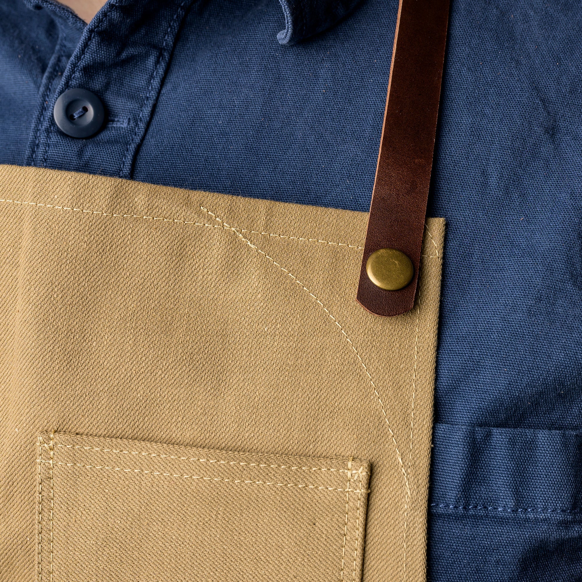 Denim Bib Apron • Classic - Strap Proper Apron Company - Element Knife Company