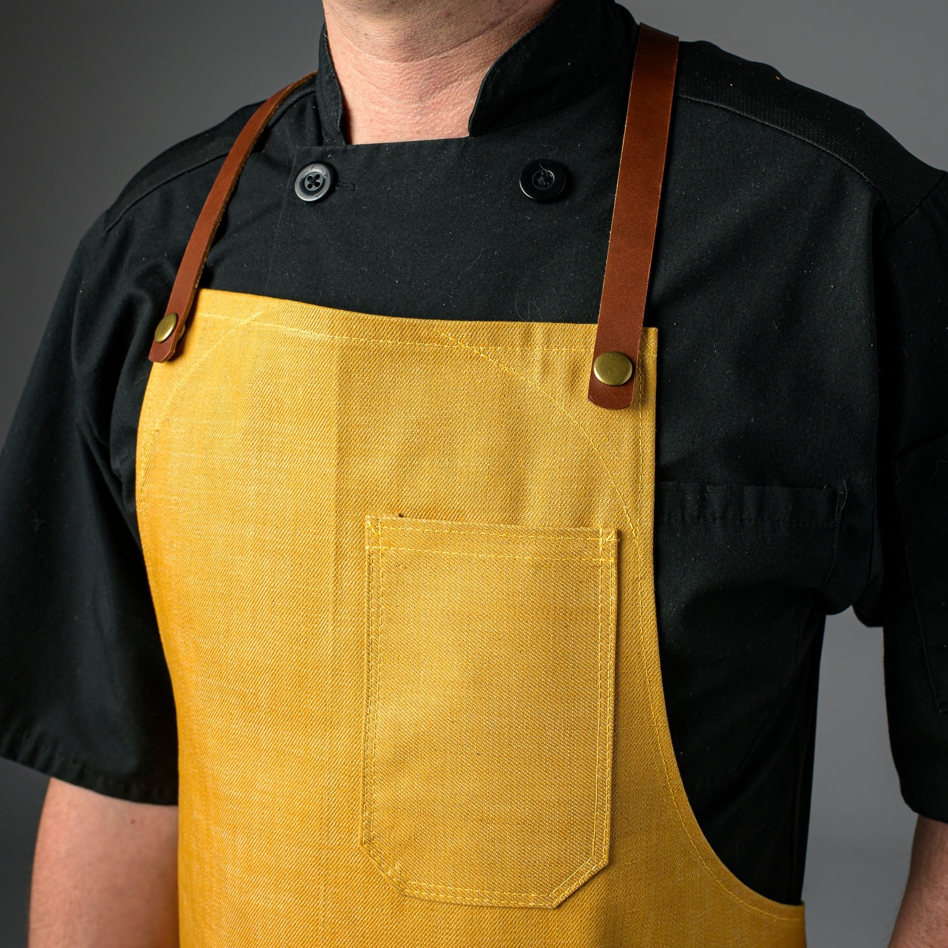 Denim Bib Apron • Cross - Back Proper Apron Company - Element Knife Company