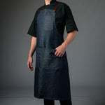 Denim Bib Apron • Cross - Back Proper Apron Company - Element Knife Company