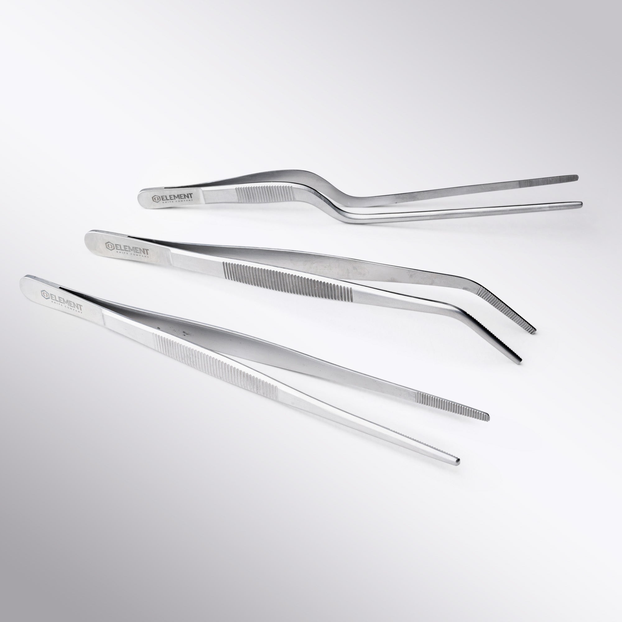 Element Knife Company Stainless Steel Plating Tweezer 3-Piece Set 20cm Element Knife Company - Element Knife Company
