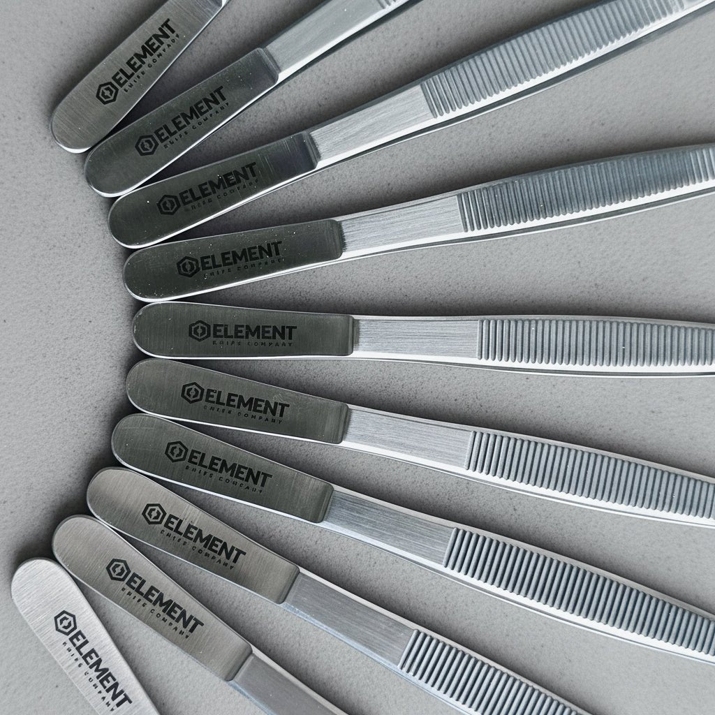 Element Knife Company Stainless Steel Precision - Tip Plating Tweezer 20cm Element Knife Company - Element Knife Company