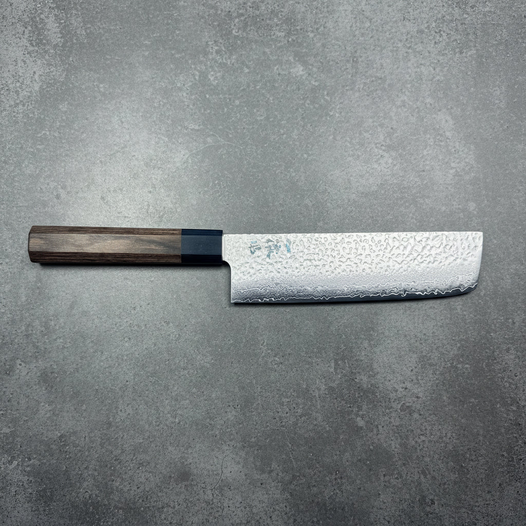 Ittetsu VG - 10 Damascus Tsuchime Nakiri 170mm Ittetsu - Element Knife Company