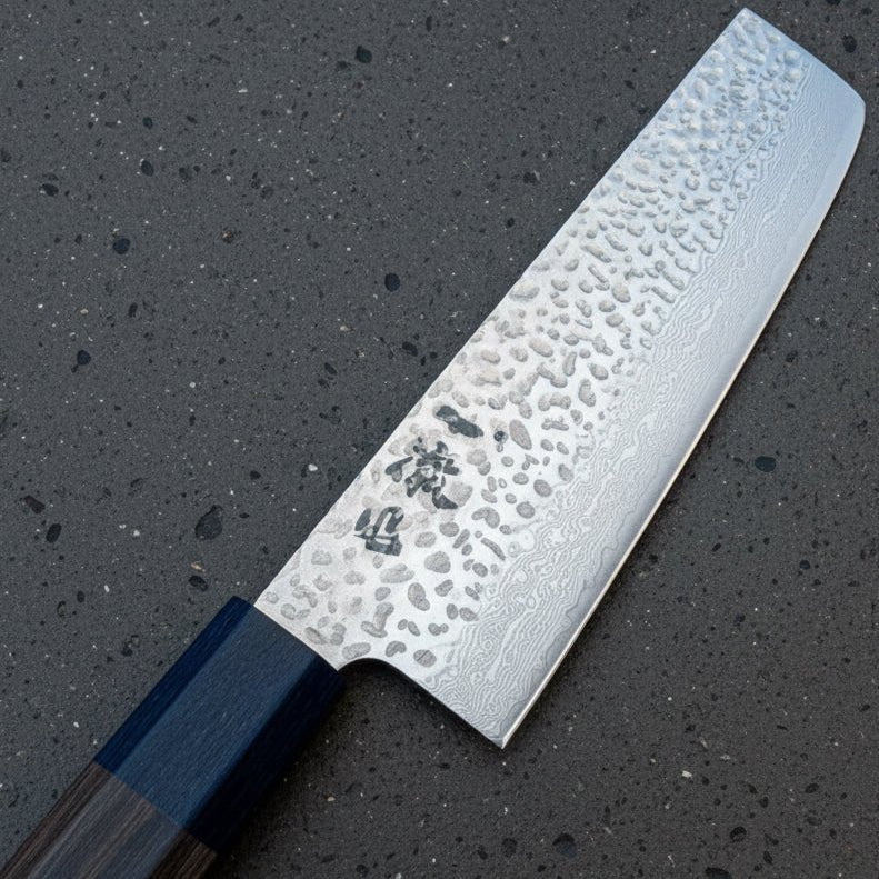 Ittetsu VG - 10 Damascus Tsuchime Nakiri 170mm Ittetsu - Element Knife Company