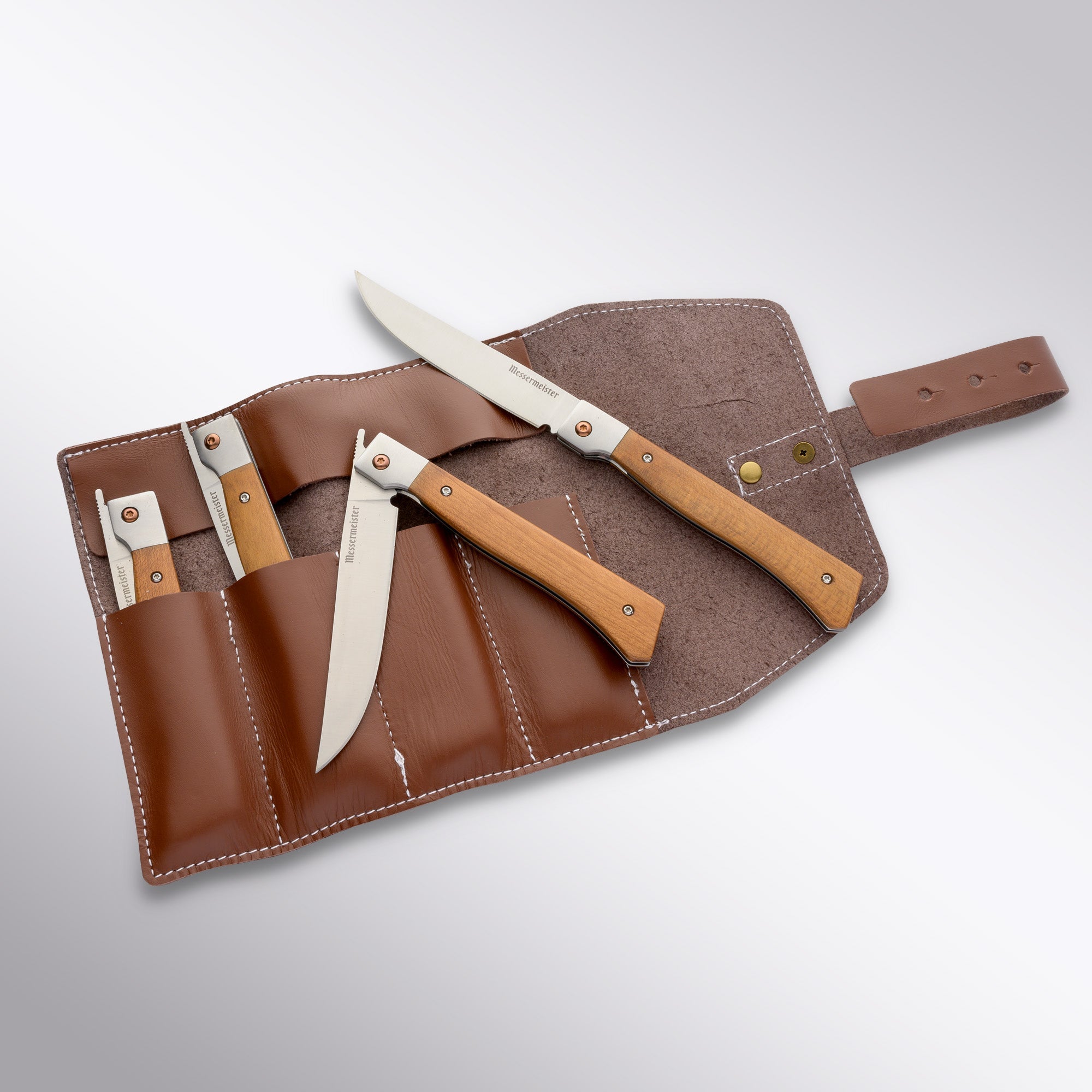 Maple Folding 4 Piece Steak Knife Set Messermeister - Element Knife Company