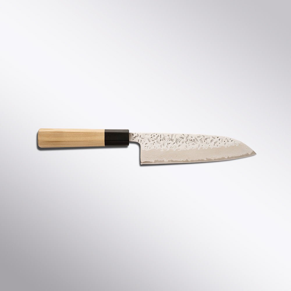 MDT67 Mirror Finish Tsuchime AUS - 10 16.5cm Santoku Kikuichi Cutlery - Element Knife Company