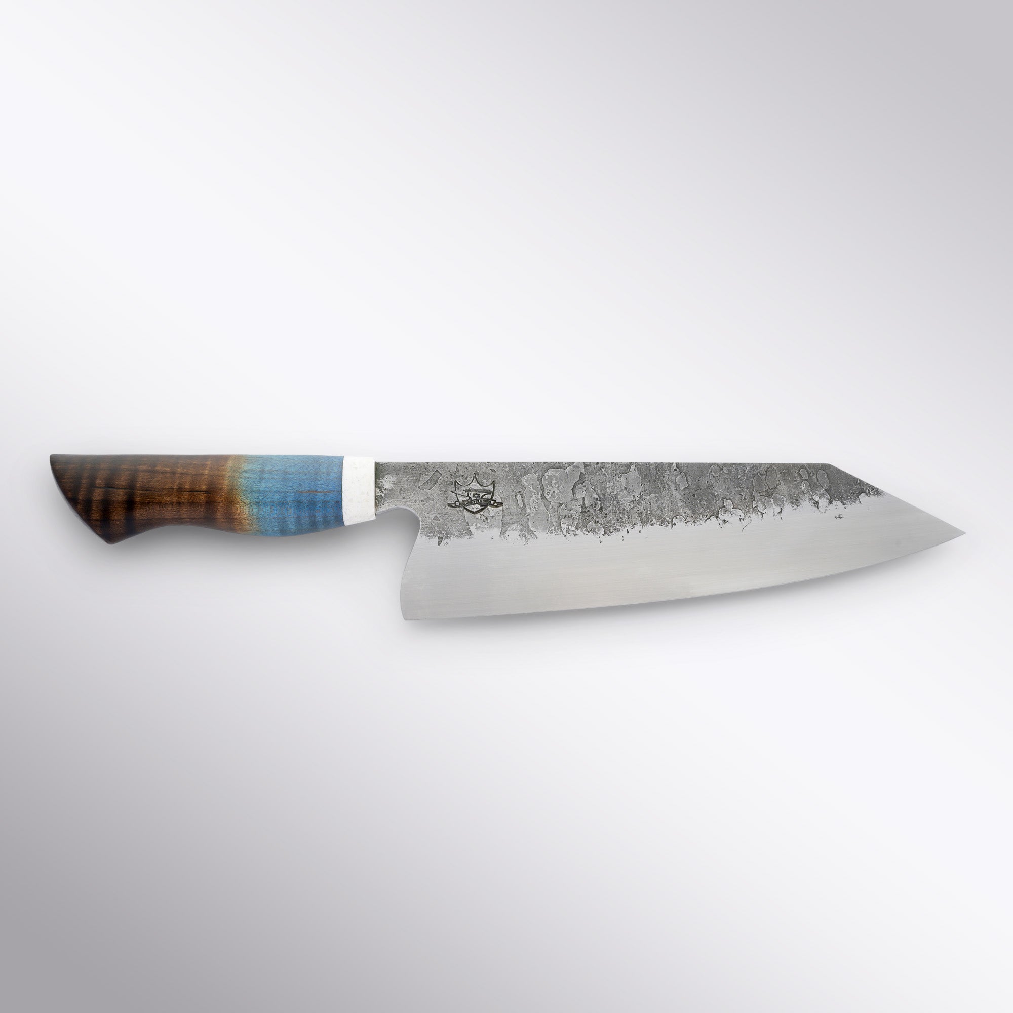 Meola 1084 - Carbon 220mm K - Tip Chef Knife Metalwork By Meola - Element Knife Company