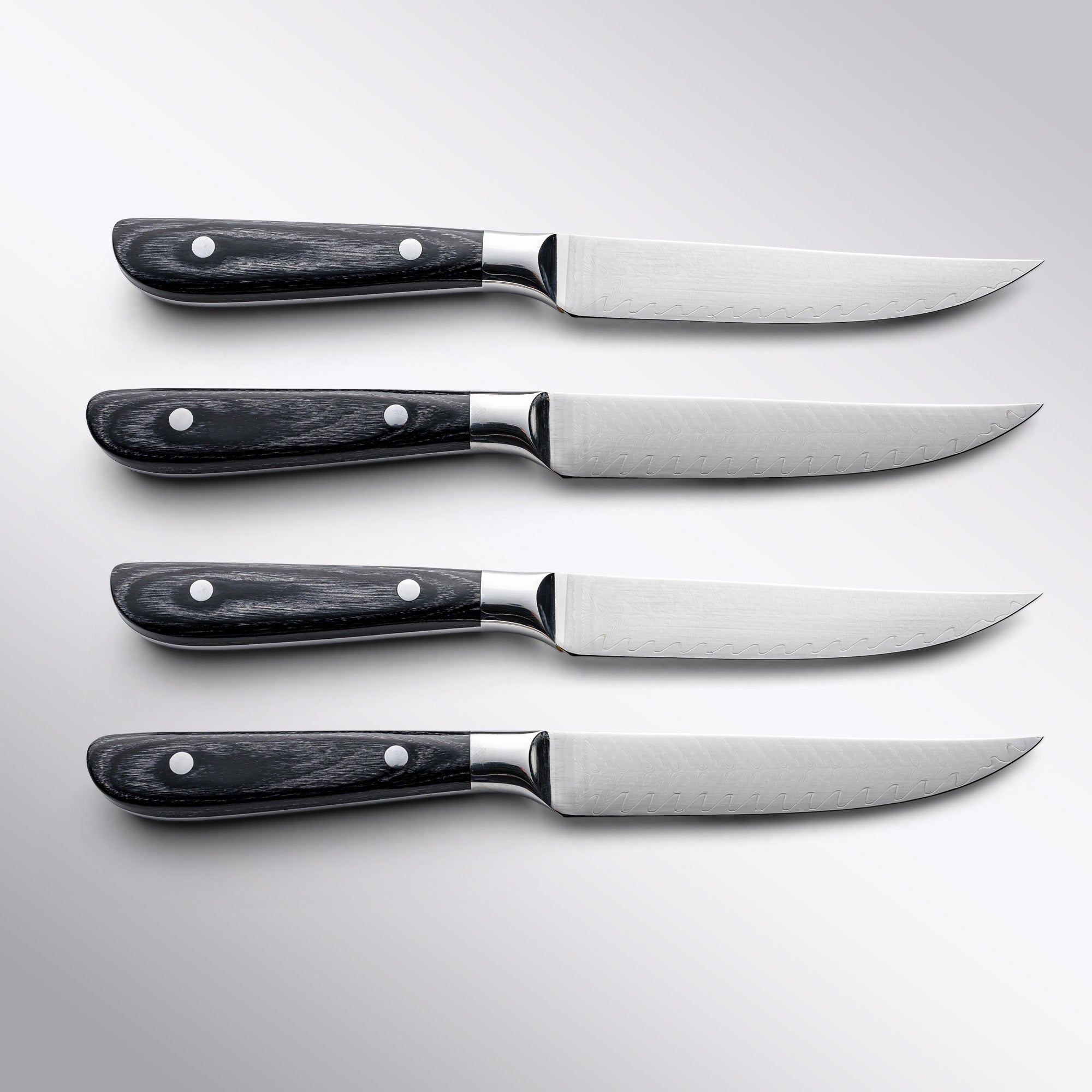 Messermeister VG-10 Stainless Steel Avanta 4 Piece Damascus Steak Knife Set Messermeister - Element Knife Company
