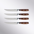 Messermeister X50 Stainless Steel Avanta 4 Piece Steak Knife Set – Smoked Teak Handle Messermeister - Element Knife Company