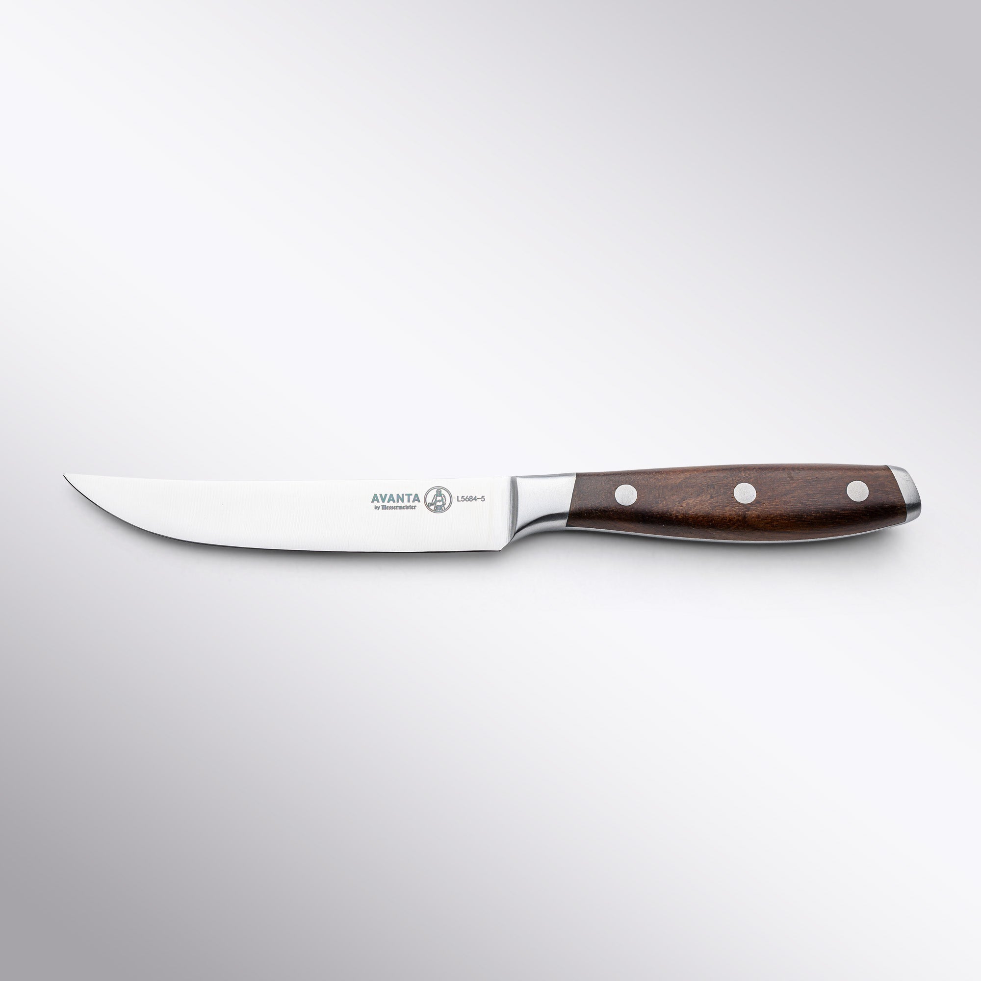 Messermeister X50 Stainless Steel Avanta 4 Piece Steak Knife Set – Smoked Teak Handle Messermeister - Element Knife Company