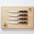 Messermeister X50 Stainless Steel Avanta 4 Piece Steak Knife Set – Smoked Teak Handle Messermeister - Element Knife Company