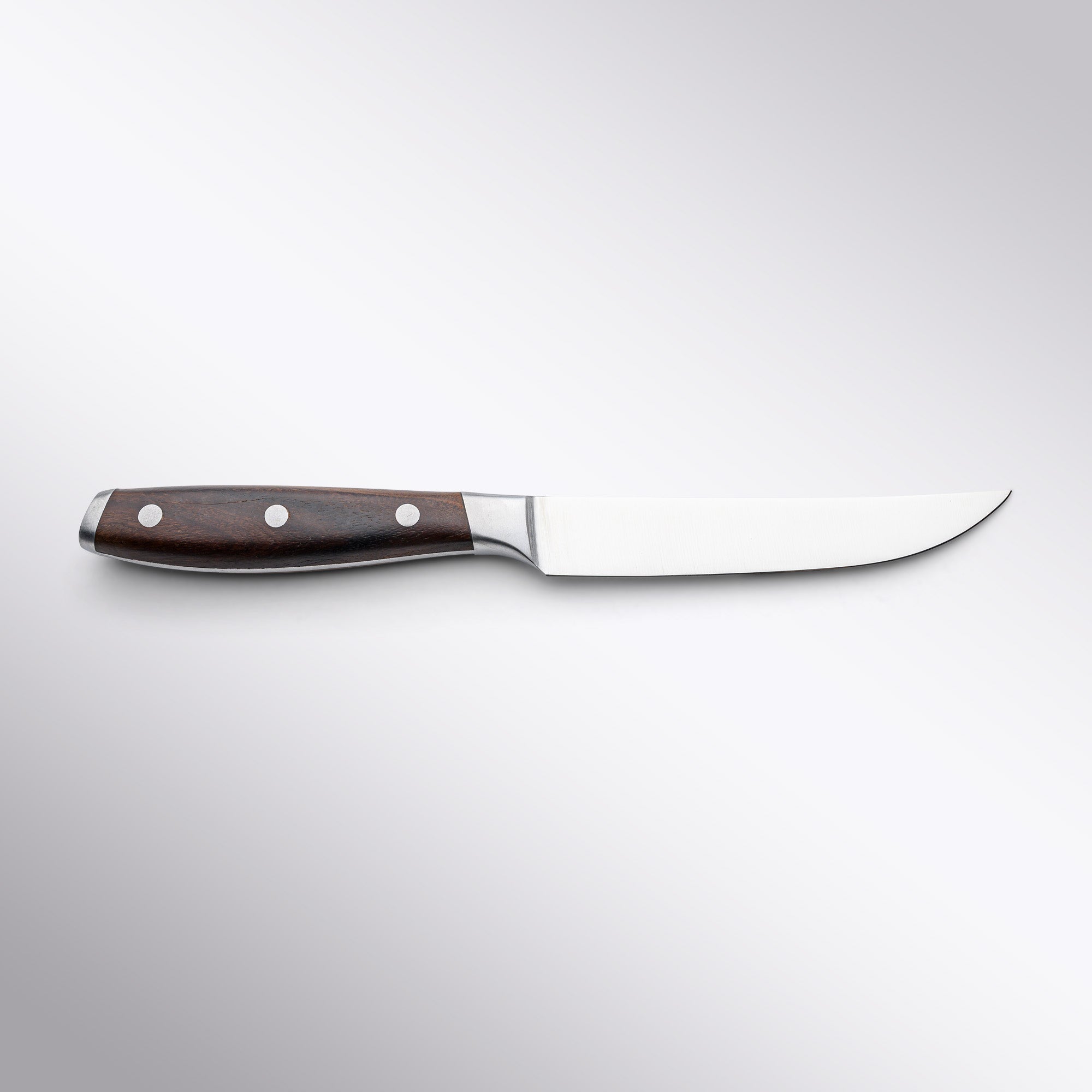 Messermeister X50 Stainless Steel Avanta 4 Piece Steak Knife Set – Smoked Teak Handle Messermeister - Element Knife Company