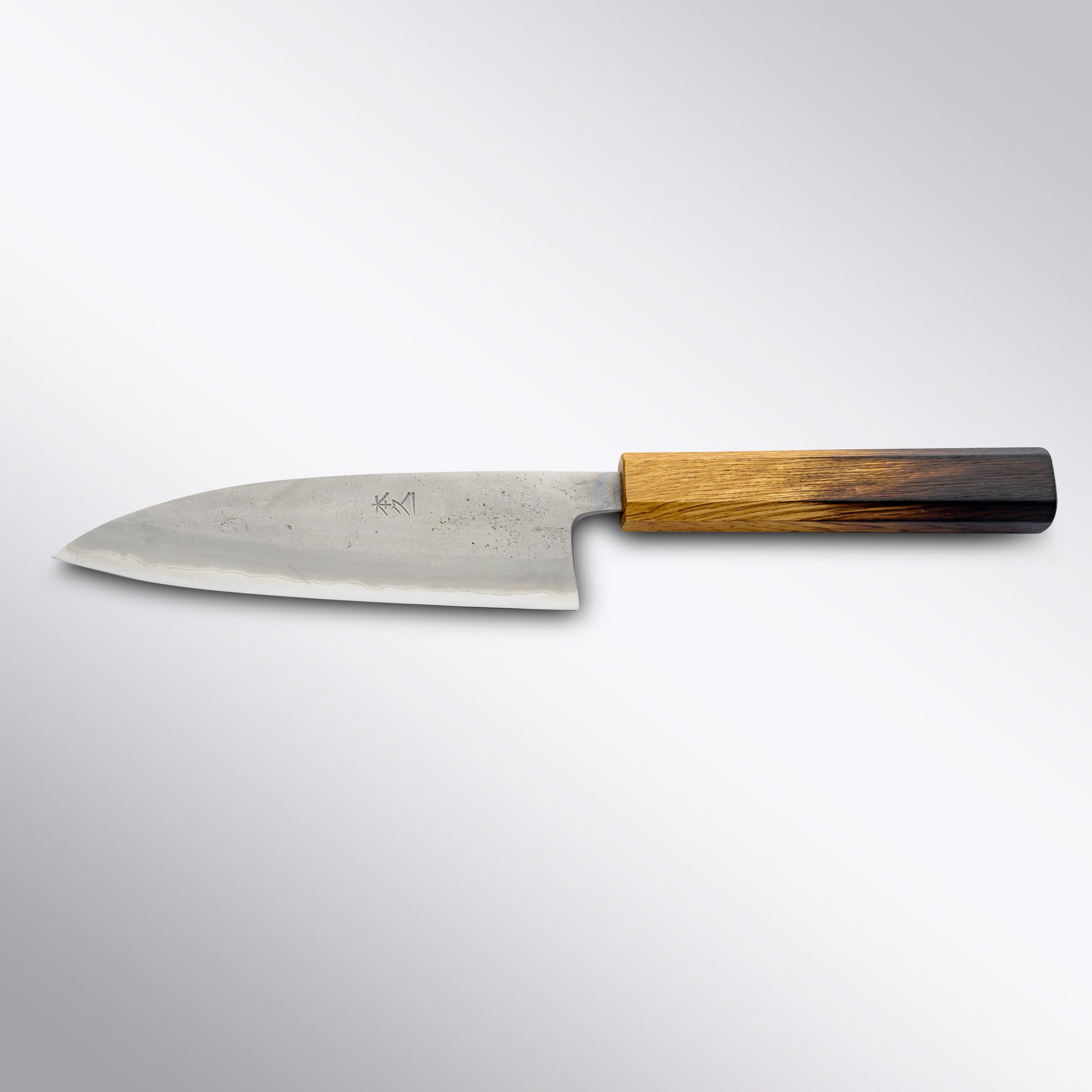 Nashiji Blue #2 Stainless Clad 165mm Santoku Motokyuuichi - Element Knife Company