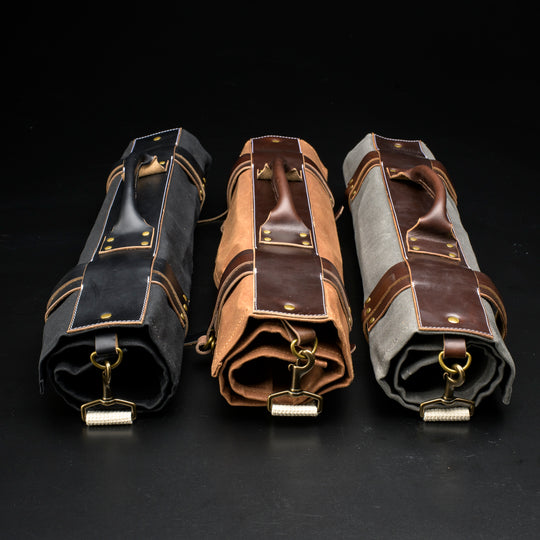 Proper Apron Company Canvas & Leather Knife Roll Group