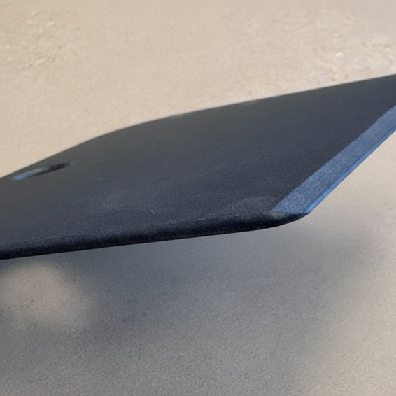 Sage Wood Fiber Laminate Scraper Slate Gray detail edge - Element Knife Company