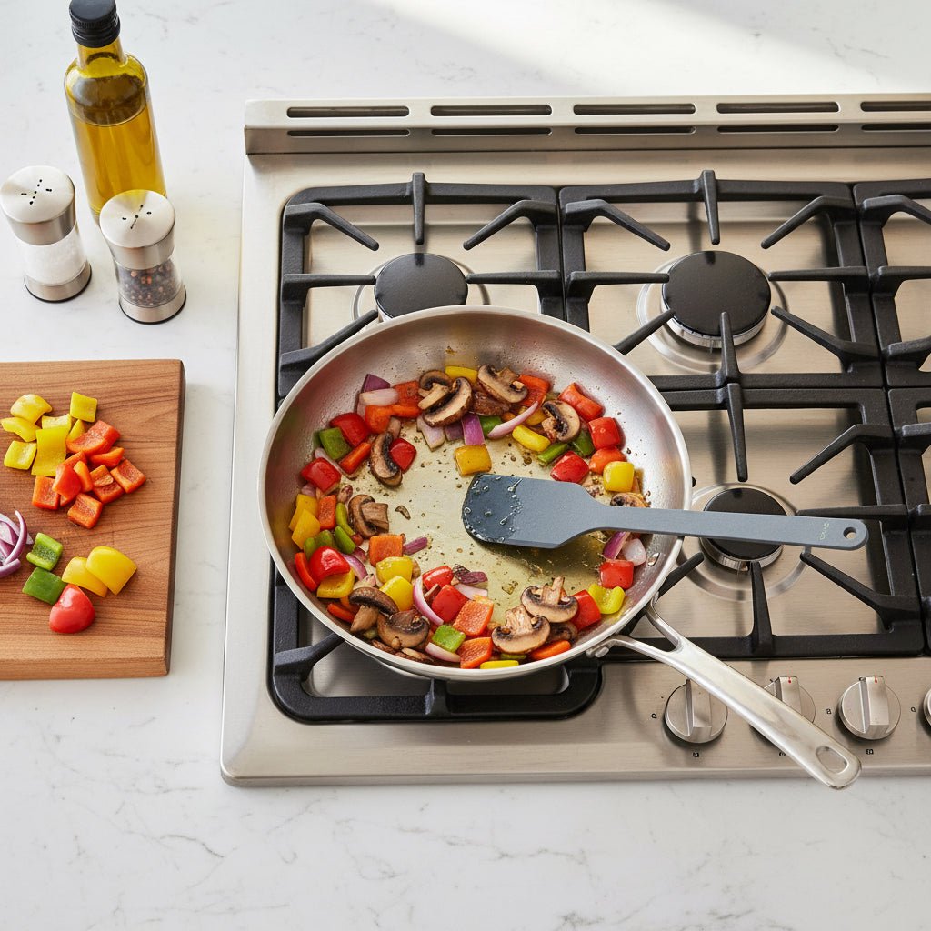Sage Wood Fiber Sauté Tool Slate Grey Sage - Element Knife Company