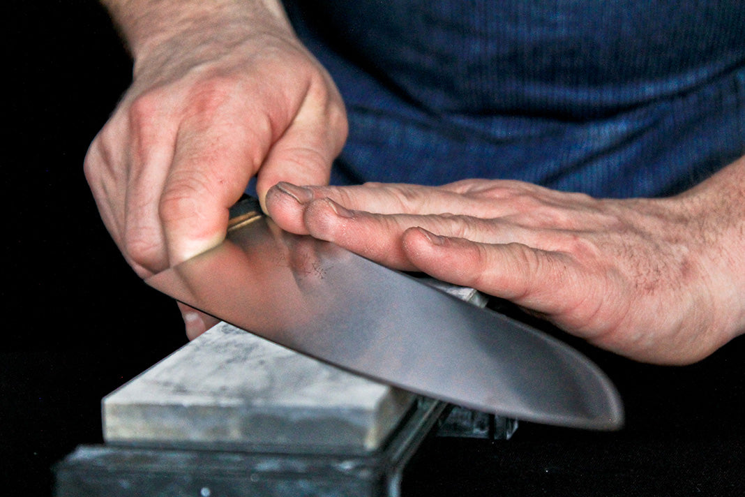 Sharpening A Kitchen Knife On A Nano Hone Stone