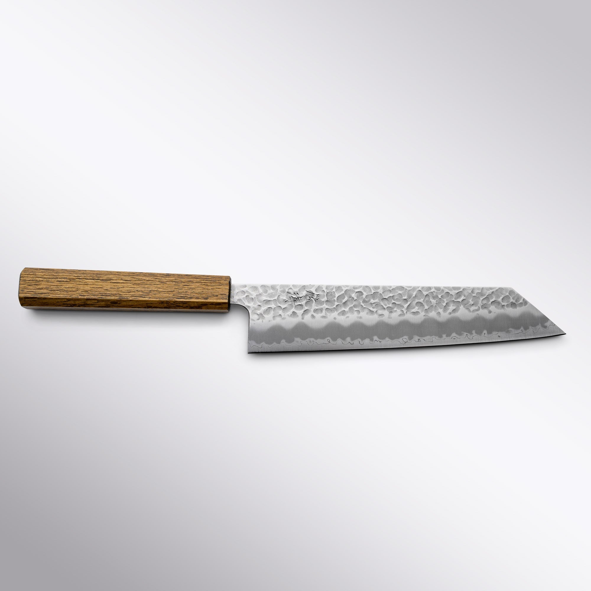 Touroku Sakai Blue Super Stainless Clad Hammered Kiritsuke Gyuto Touroku Sakai - Element Knife Company