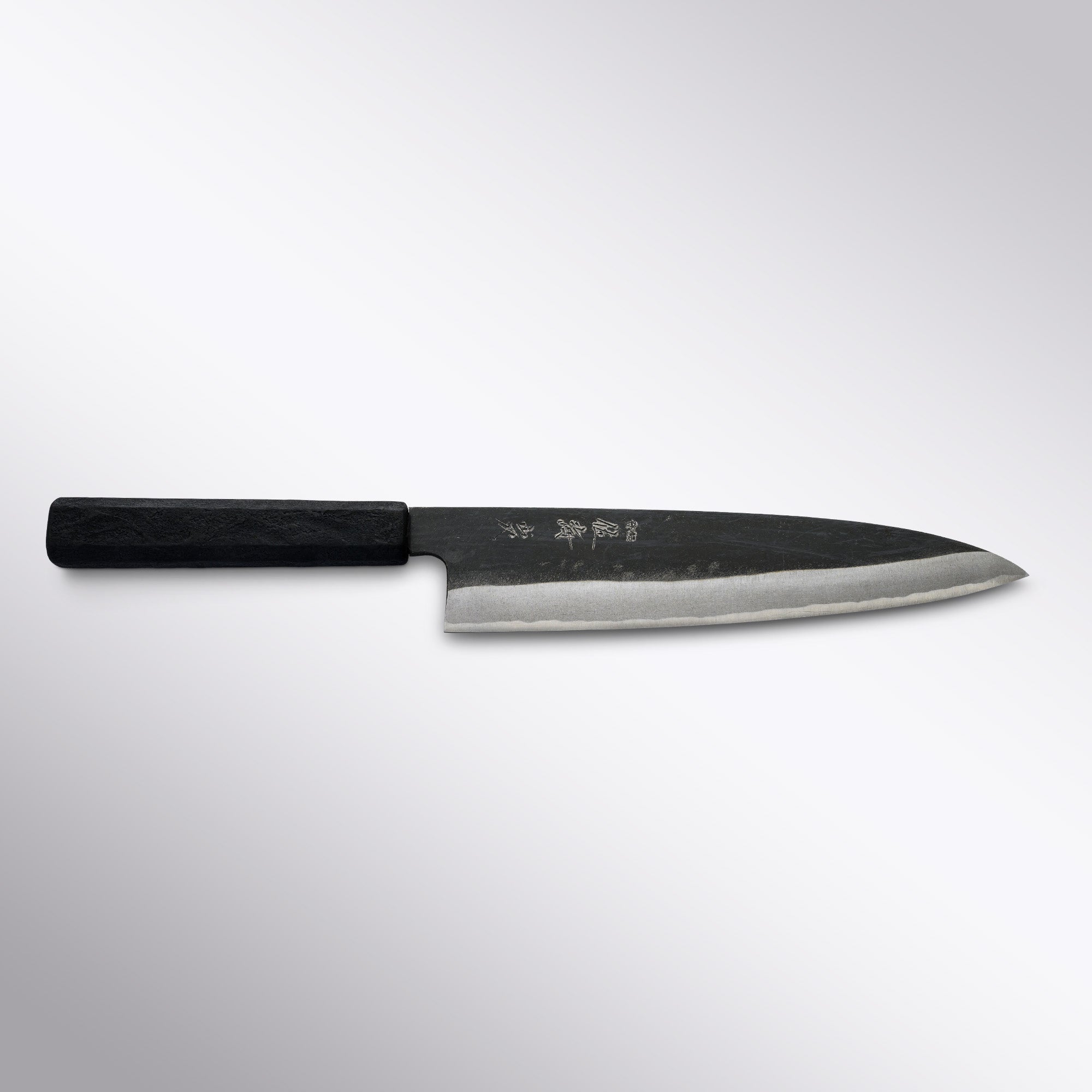 Touroku Sakai White 2 Carbon - Steel Shikkoku Noir Gyuto Touroku Sakai - Element Knife Company