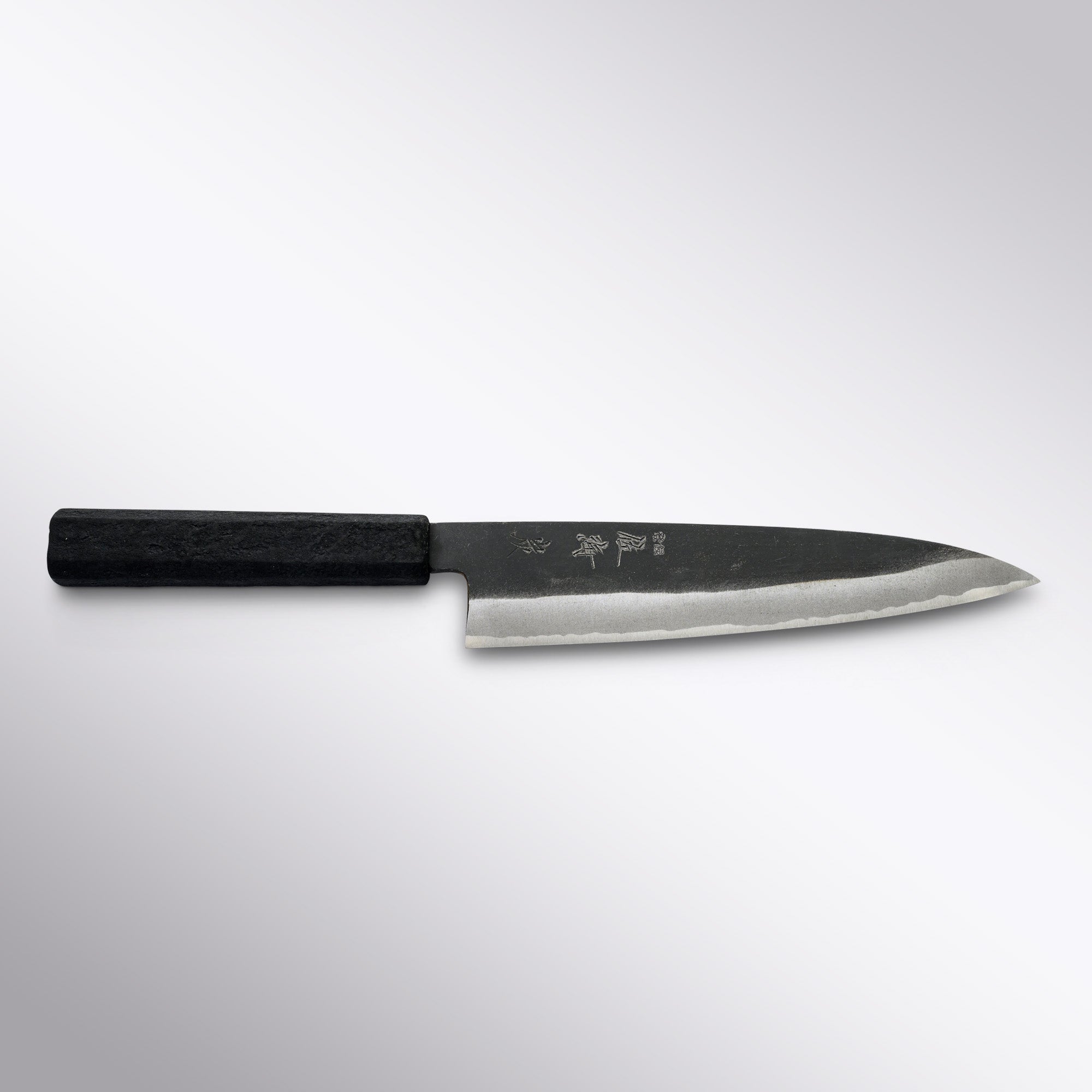 Touroku Sakai White 2 Carbon - Steel Shikkoku Noir Gyuto Touroku Sakai - Element Knife Company