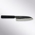 Touroku Sakai White 2 Carbon - Steel Shikkoku Noir Santoku 180mm Touroku Sakai - Element Knife Company