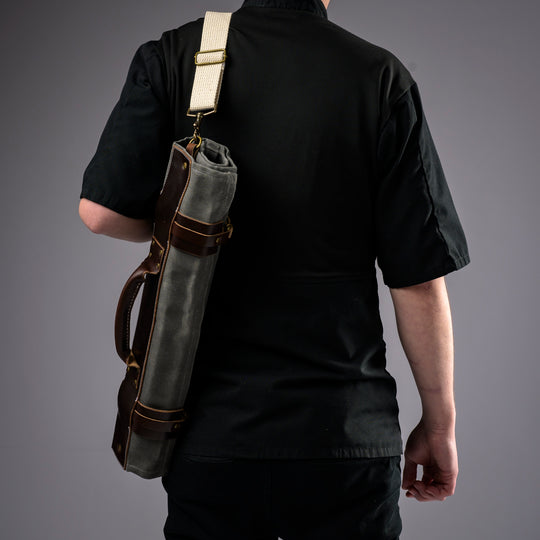 Proper Apron Company Canvas & Leather Knife Roll