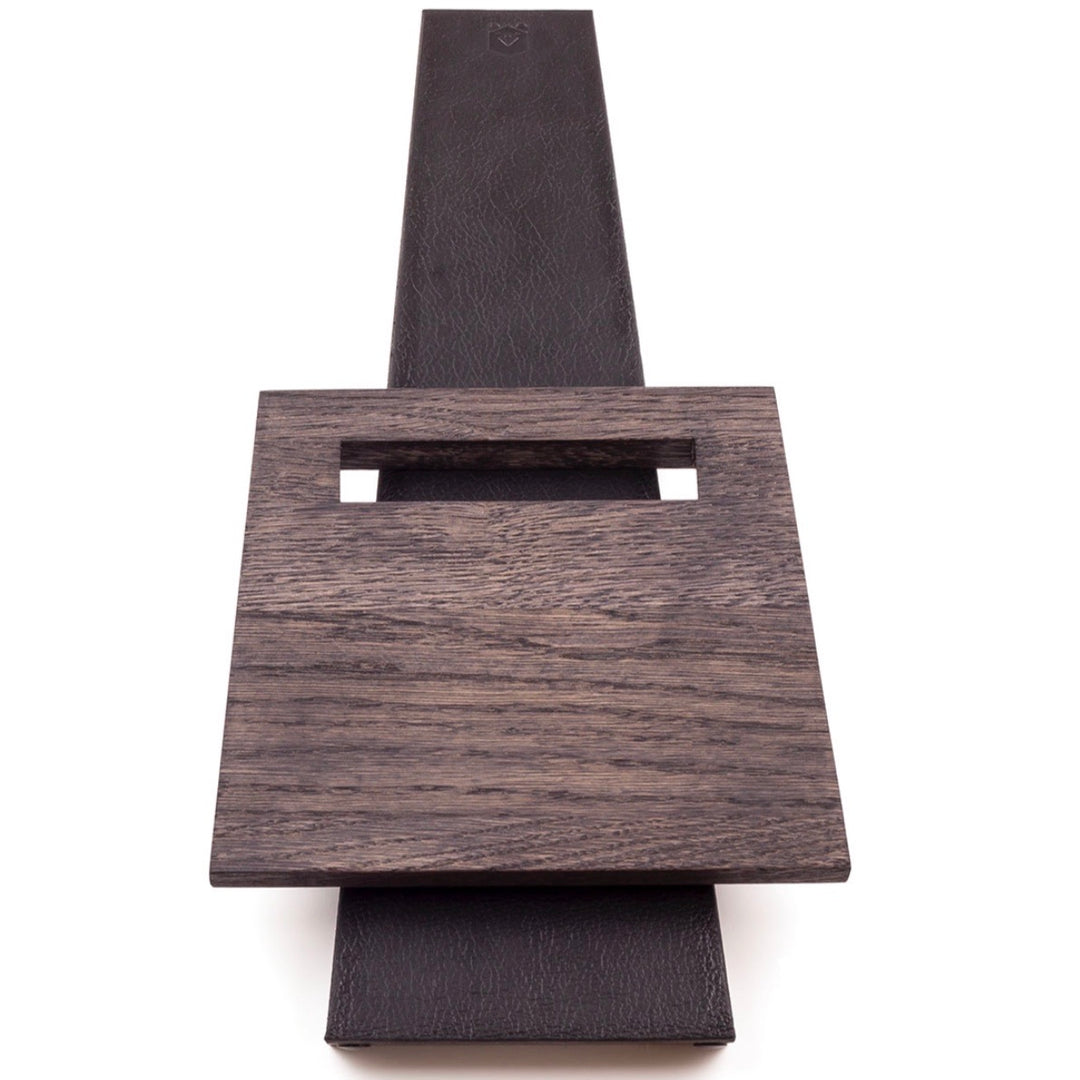 Piotr The Bear Oak & Leather Magnetic Knife Stand