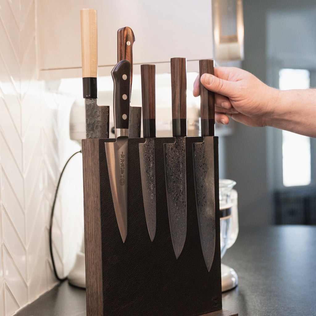 Magnetic Knife Holder Oak [4 knives] – SharpEdge