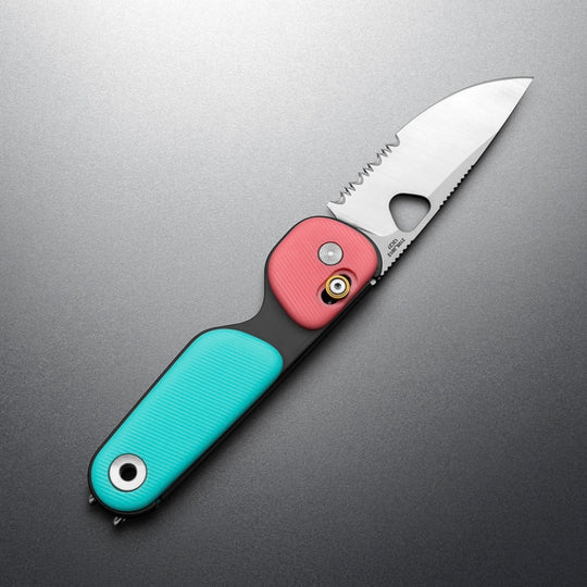 The Redstone - Coral  & Turquoise + Stainless