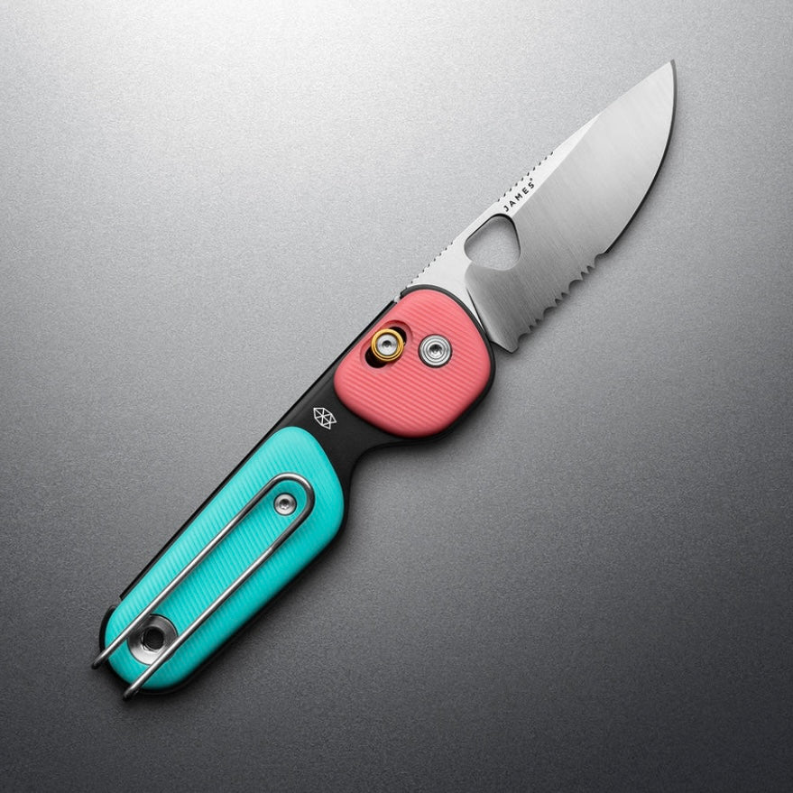 The Redstone - Coral  & Turquoise + Stainless