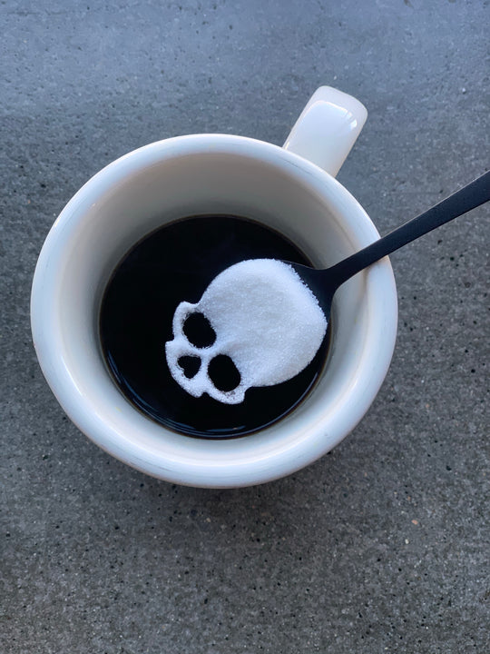 Skull Spoon With Coffee